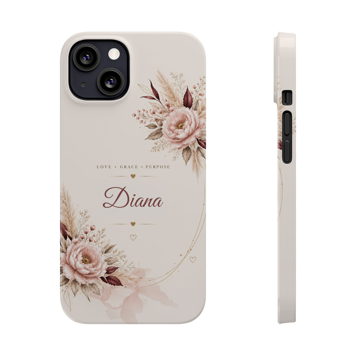 Love Grace Purpose Floral Name Phone Case – view 3
