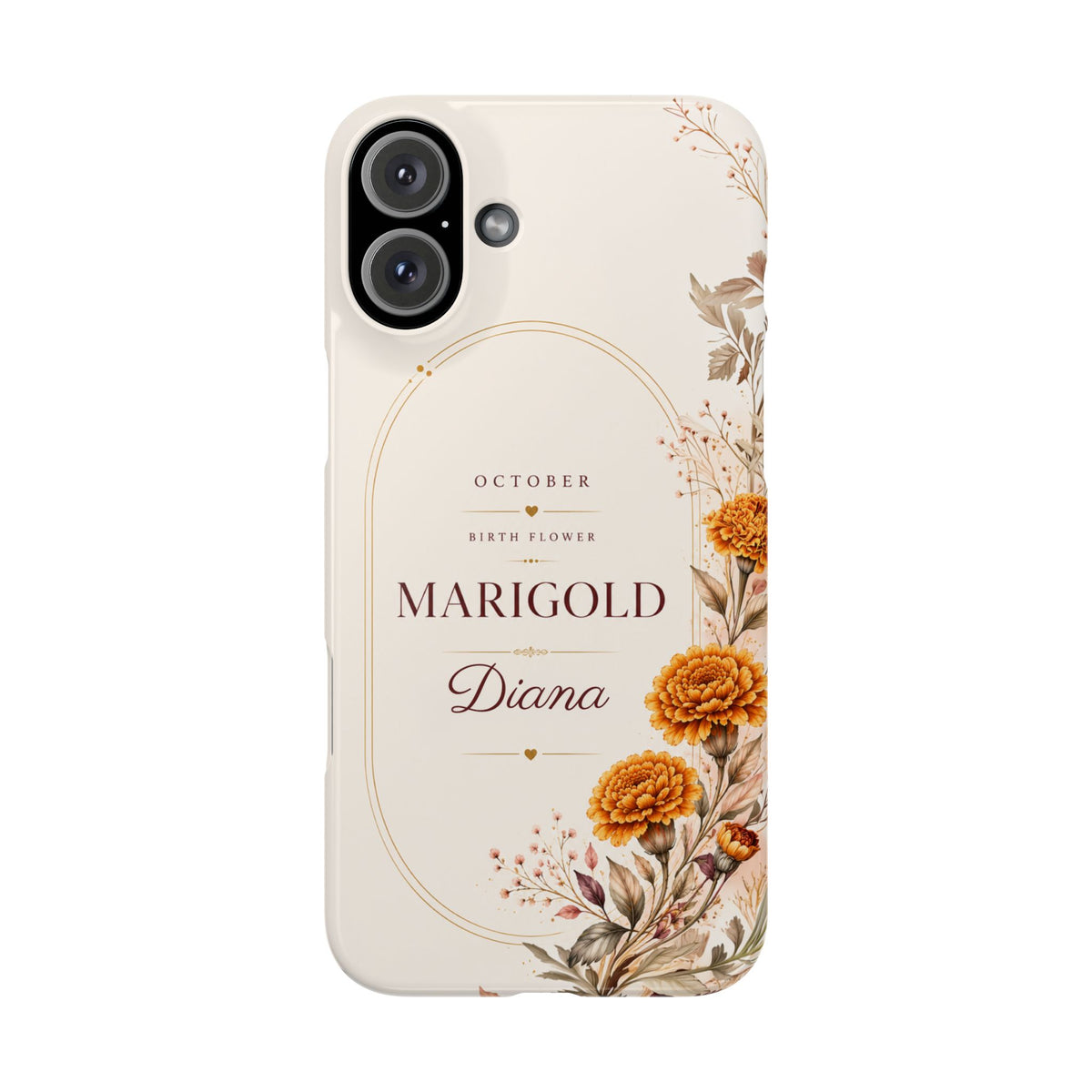 October Birth Flower Phone Case, Marigold – view 12