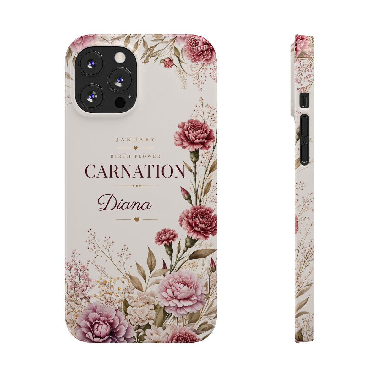 January Birth Flower Phone Case, Carnation – view 5