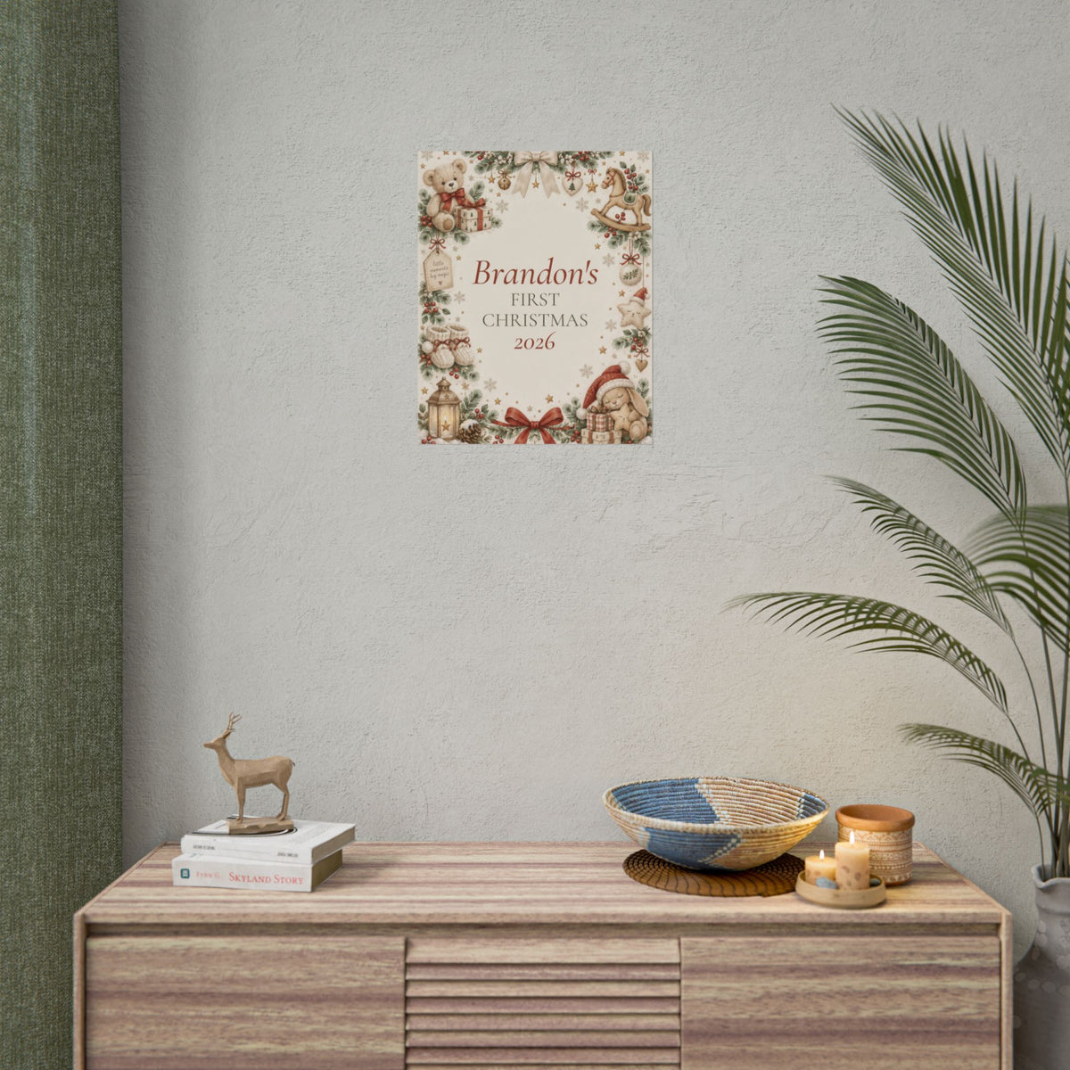 Baby's First Christmas Print, Name and Year – view 4