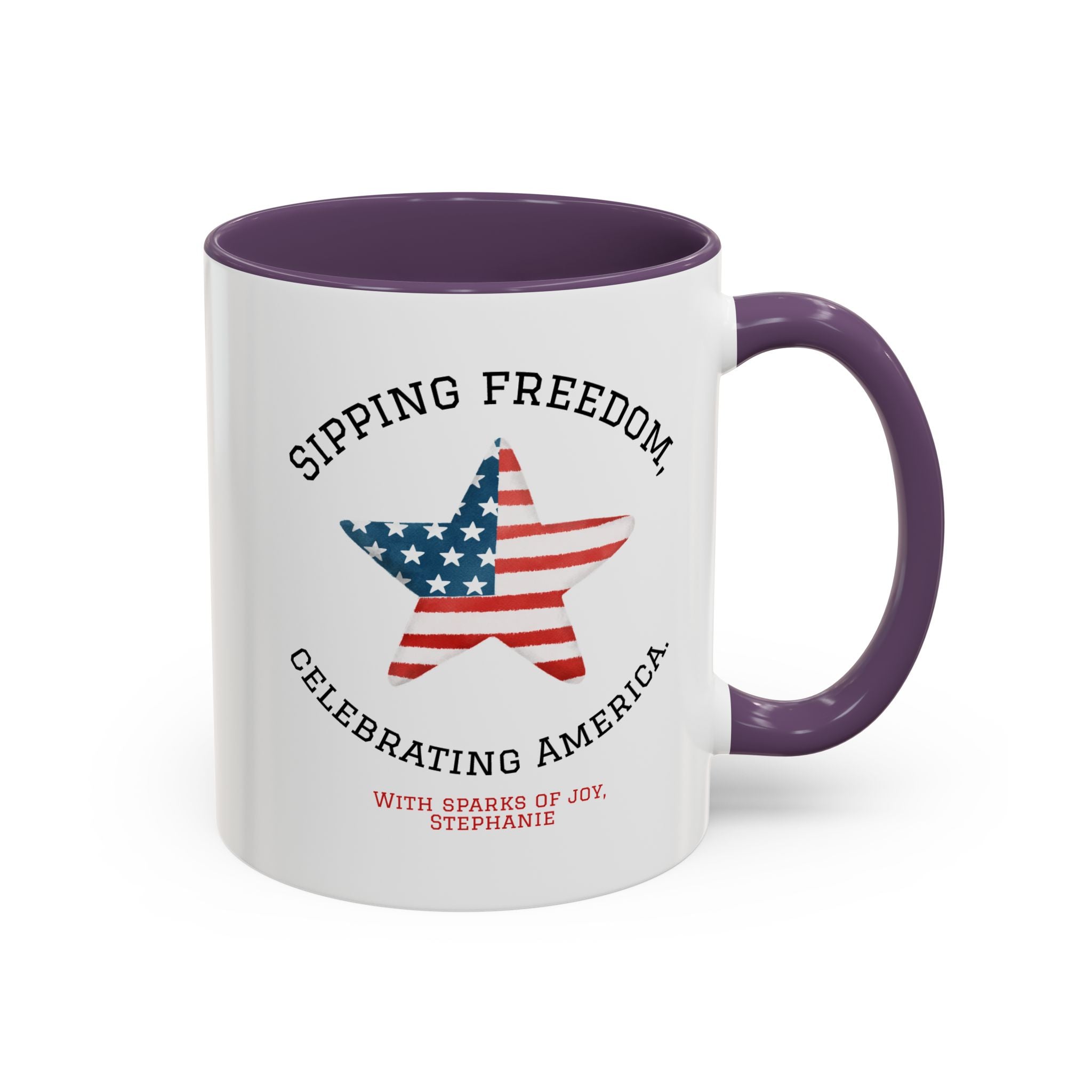 Personalized 4th of July Custom Name Independence Day Patriotic Gift Mug