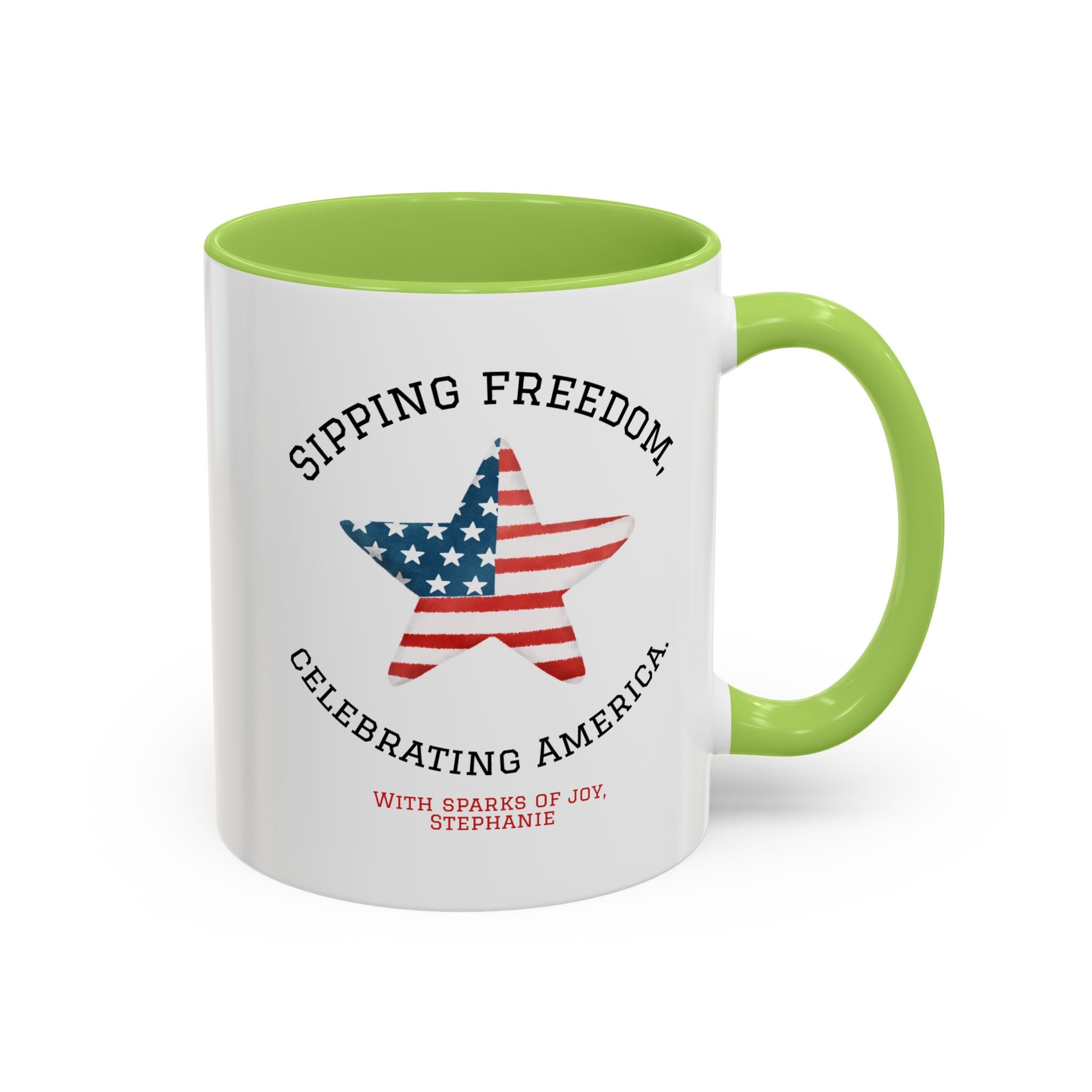 Personalized 4th of July Custom Name Independence Day Patriotic Gift Mug