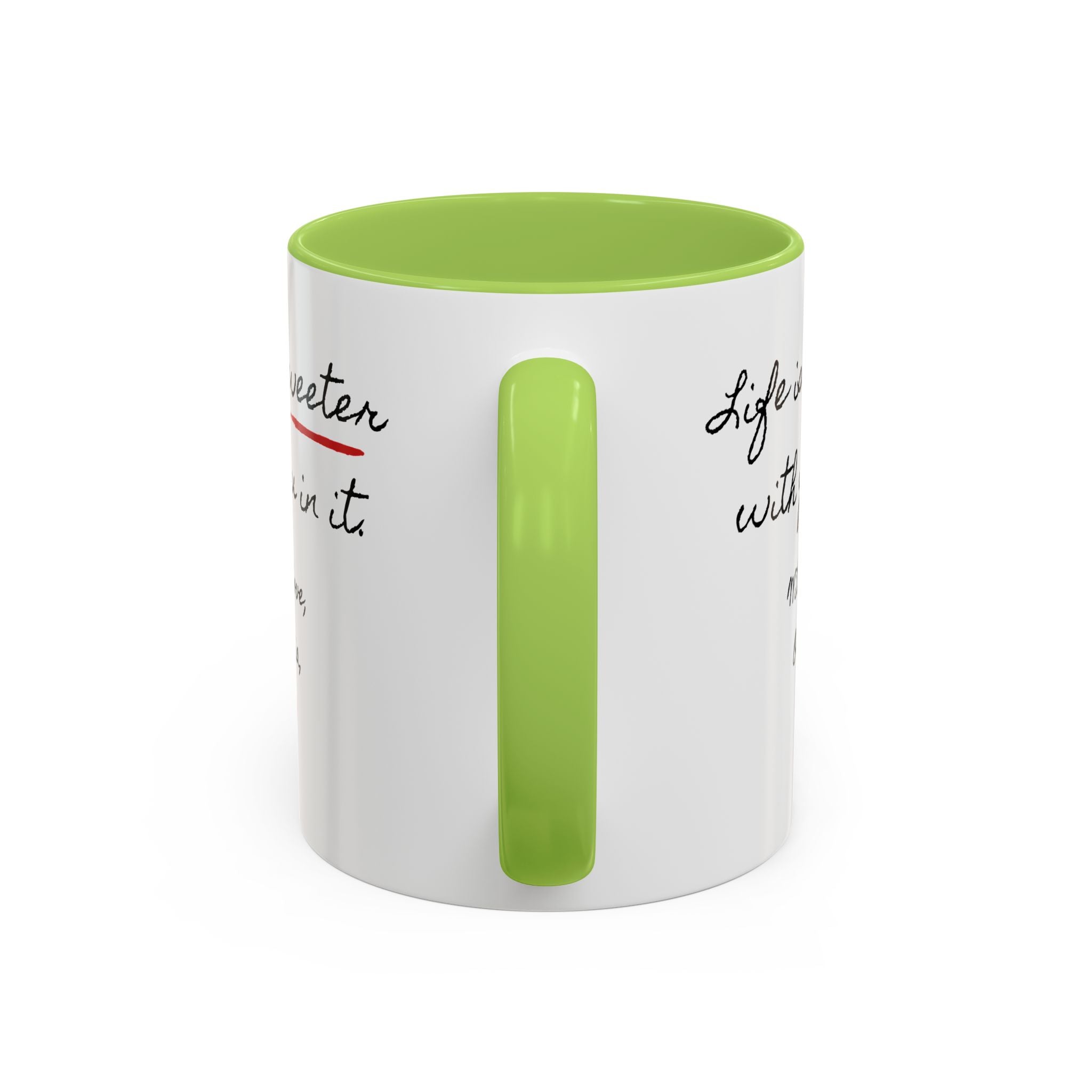 Copy of Personalized Heart Coffee Mug — "[Name], you’re the woman who makes my heart smile" (Accent 11/15oz)