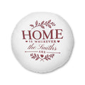 Personalized Family Name Custom Home Quote Tufted Floor Pillow Housewarming Gift