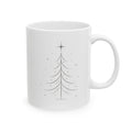Minimalist Christmas Tree Elegant Holiday Winter Ceramic Mug