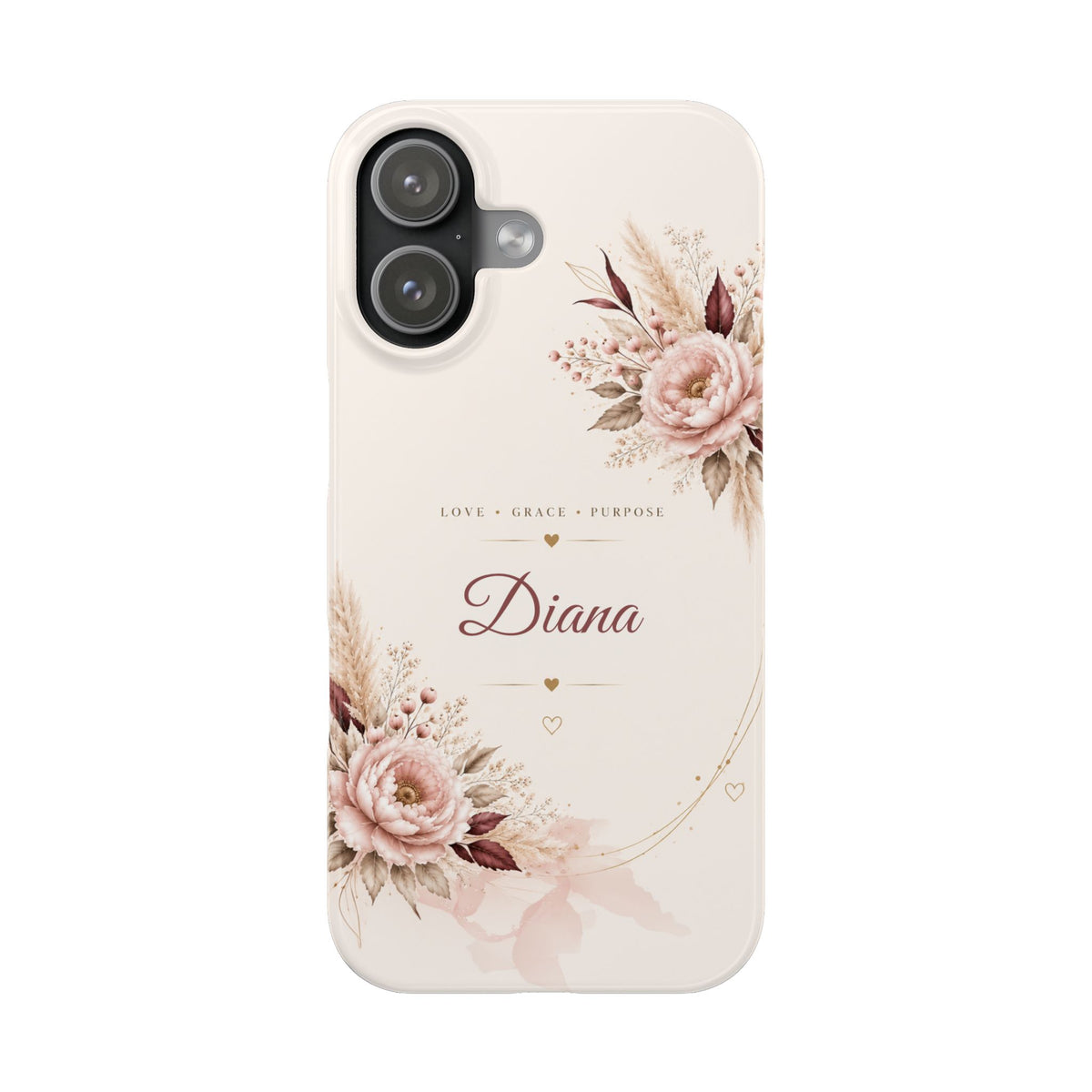 Love Grace Purpose Floral Name Phone Case