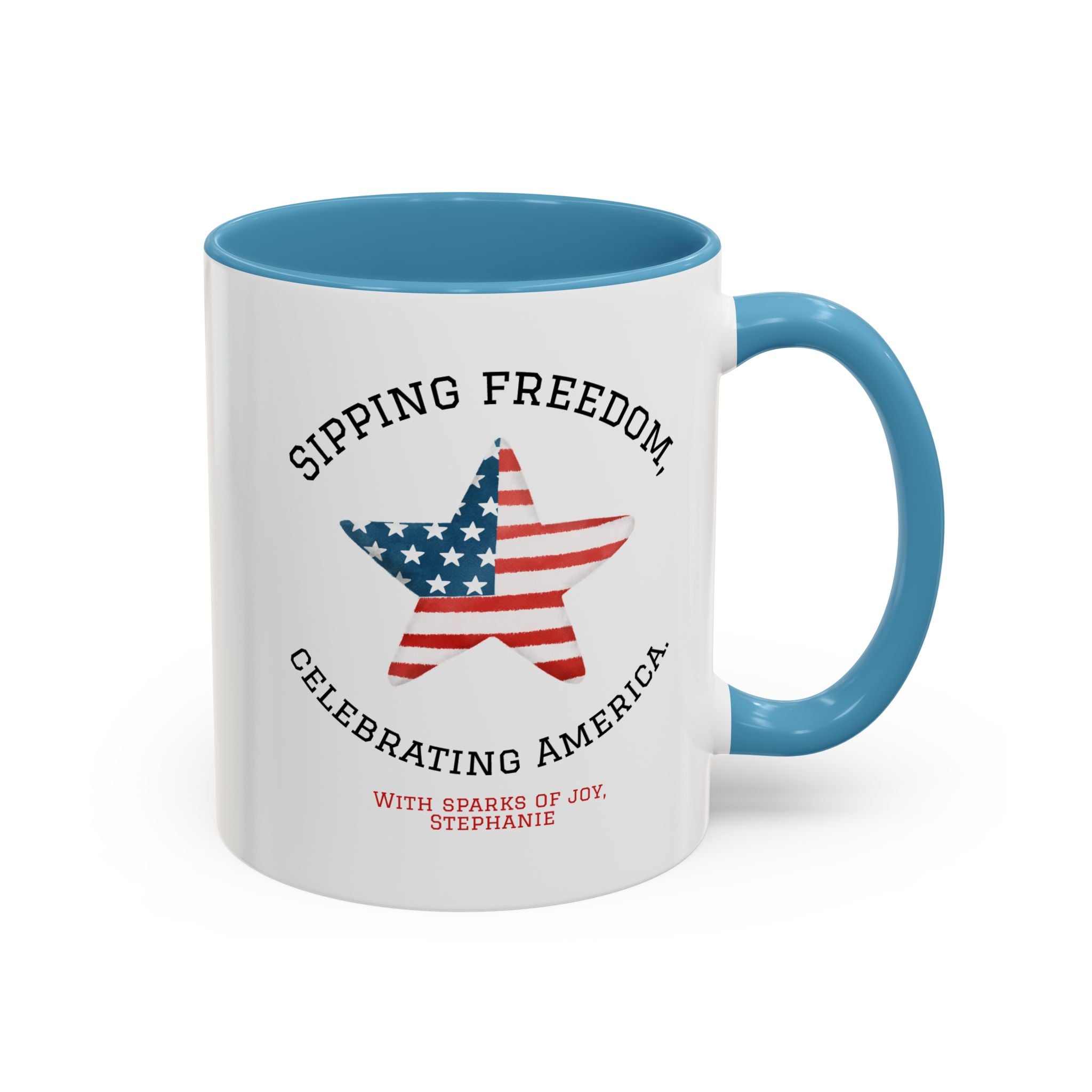 Personalized 4th of July Custom Name Independence Day Patriotic Gift Mug