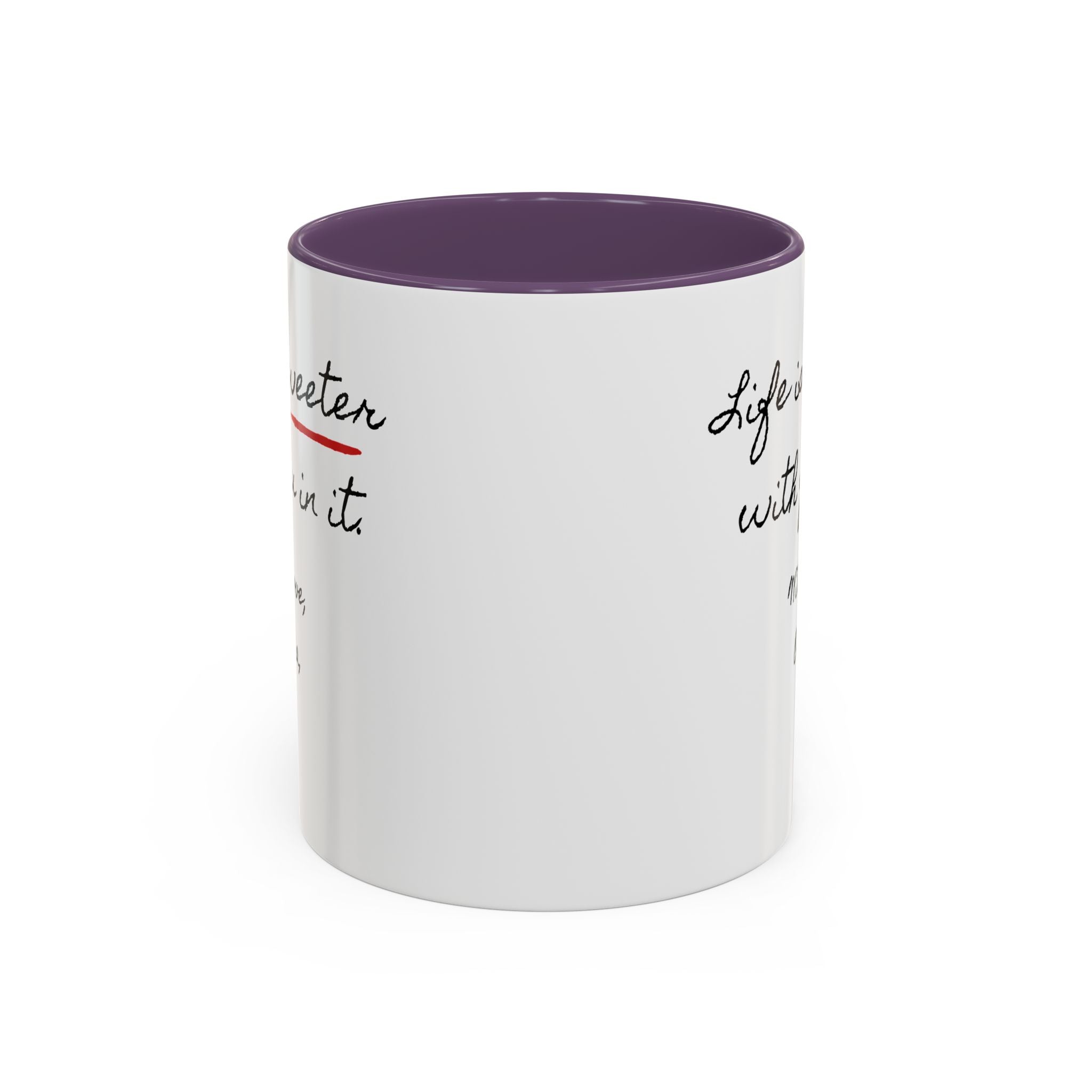 Copy of Personalized Heart Coffee Mug — "[Name], you’re the woman who makes my heart smile" (Accent 11/15oz)