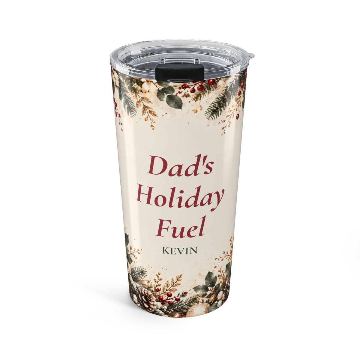 Personalized Dad Christmas Tumbler Custom Name Holiday Gift